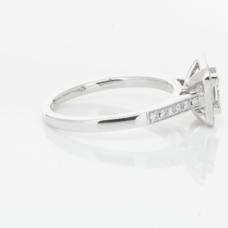 18ct White Gold .41ct Princess Cut Diamond Mandalay Ring-Ring-Walker & Hall