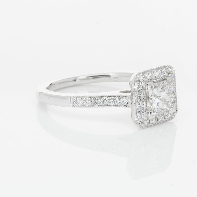 18ct White Gold .41ct Princess Cut Diamond Mandalay Ring-Ring-Walker & Hall