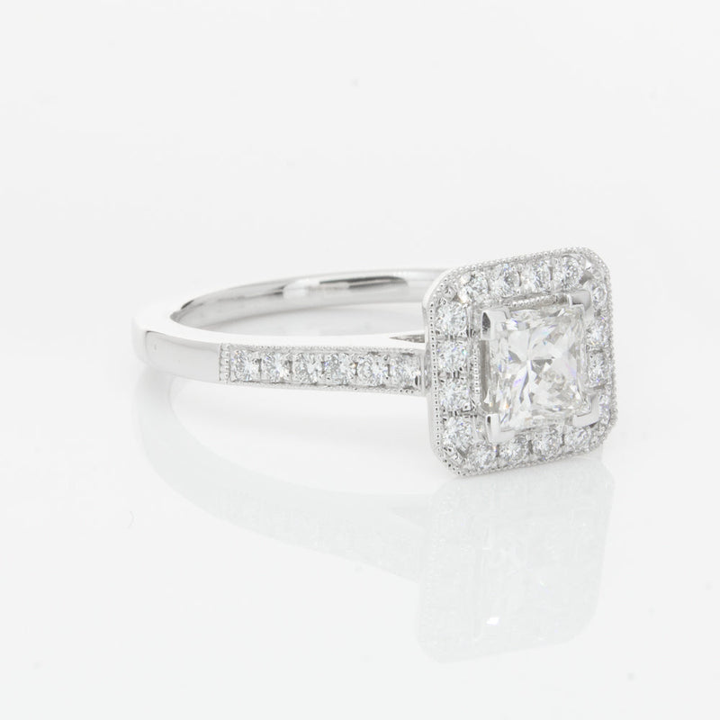18ct White Gold .41ct Princess Cut Diamond Mandalay Ring-Ring-Walker & Hall
