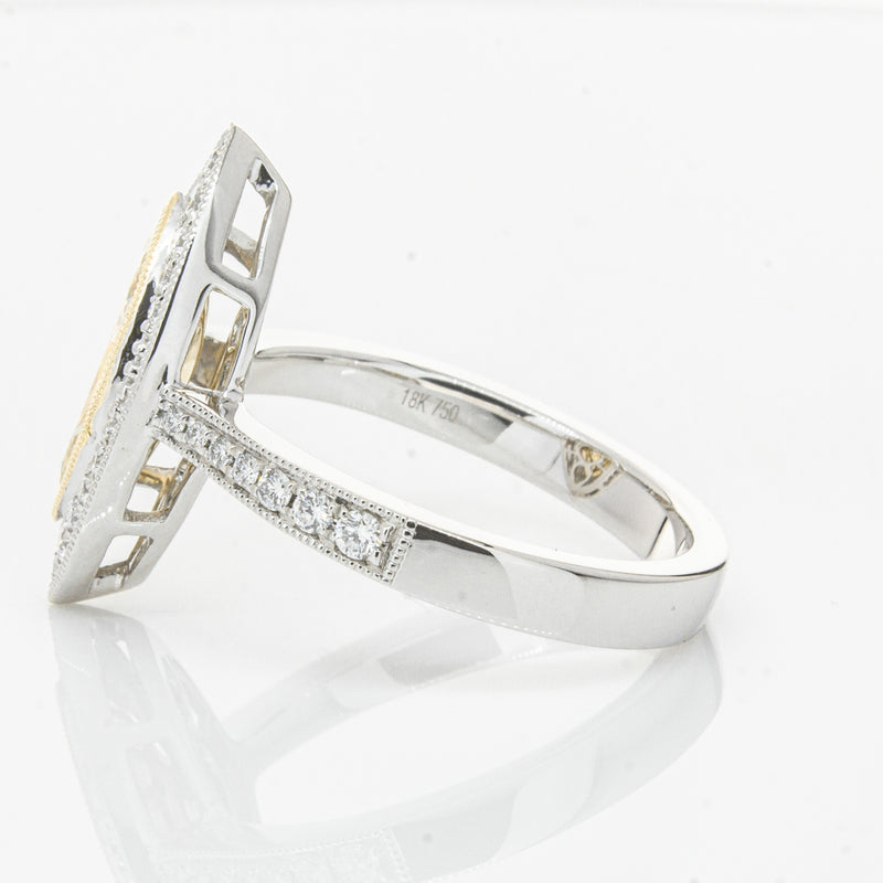 18ct White & Yellow Gold Yellow Diamond Ring-Ring-Walker & Hall