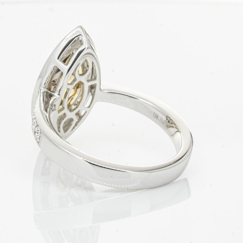 18ct White & Yellow Gold Yellow Diamond Ring-Ring-Walker & Hall