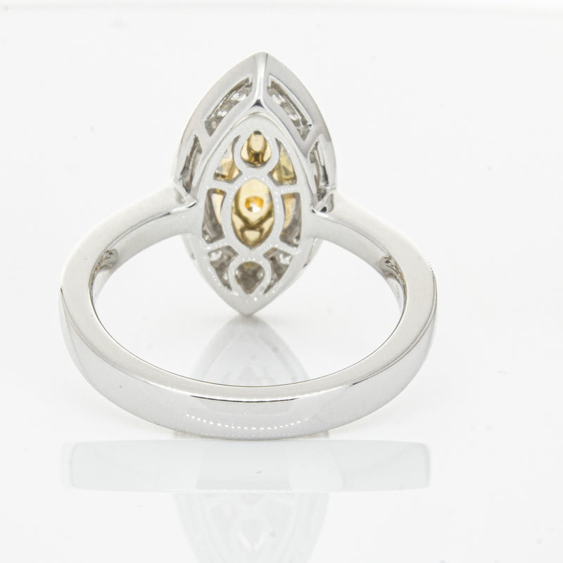 18ct White & Yellow Gold Yellow Diamond Ring-Ring-Walker & Hall