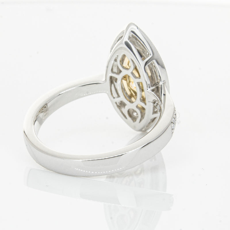 18ct White & Yellow Gold Yellow Diamond Ring-Ring-Walker & Hall