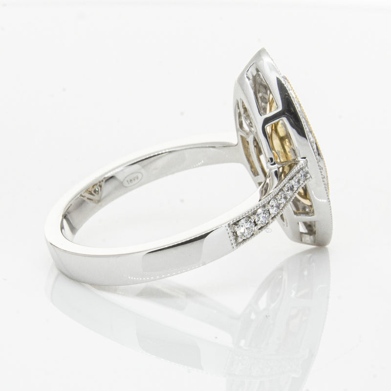 18ct White & Yellow Gold Yellow Diamond Ring-Ring-Walker & Hall