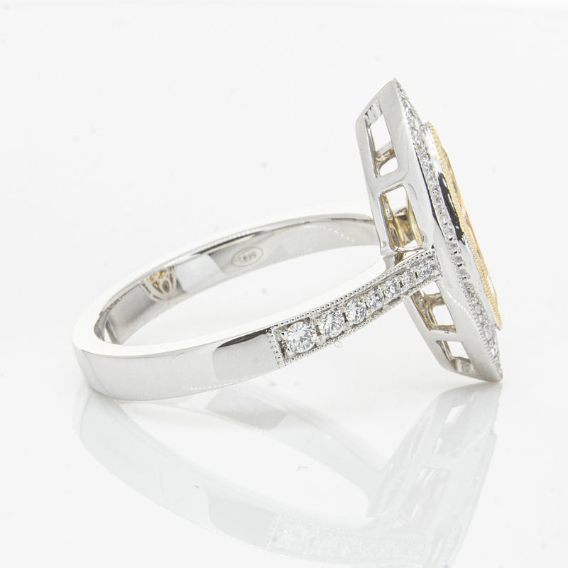 18ct White & Yellow Gold Yellow Diamond Ring-Ring-Walker & Hall