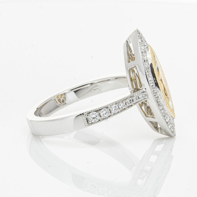 18ct White & Yellow Gold Yellow Diamond Ring-Ring-Walker & Hall