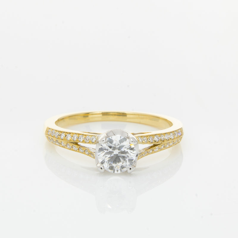 18ct Yellow Gold Diamond Eiffel Ring-Ring-Walker & Hall