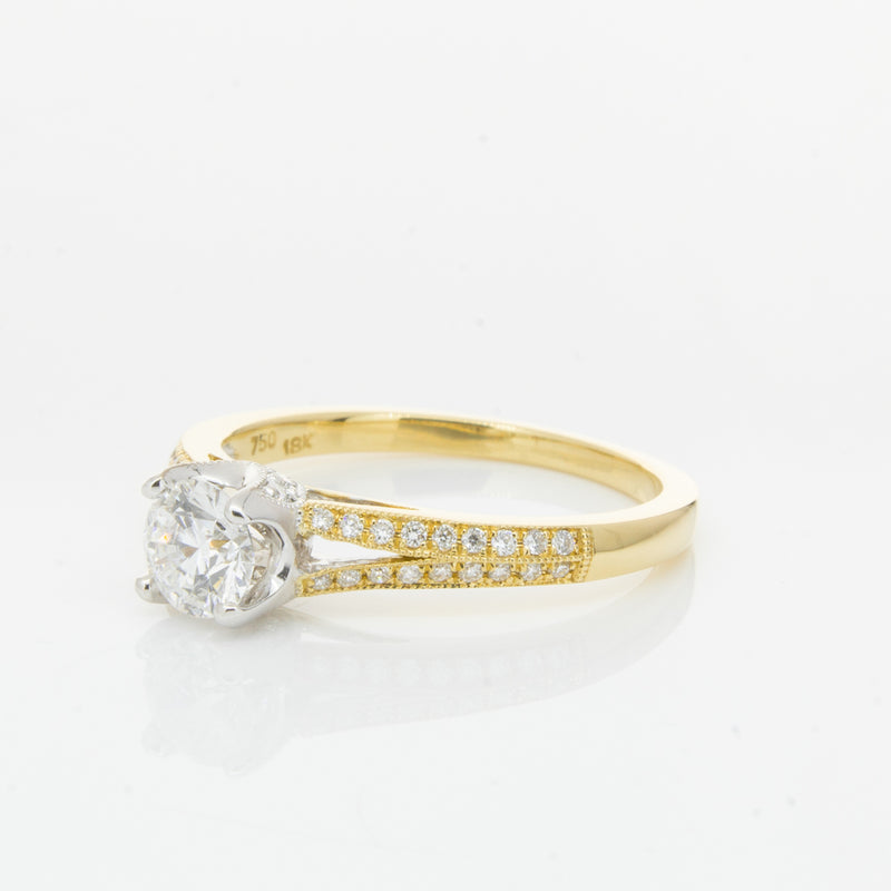 18ct Yellow Gold Diamond Eiffel Ring-Ring-Walker & Hall