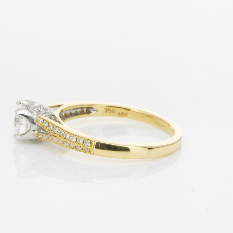 18ct Yellow Gold Diamond Eiffel Ring-Ring-Walker & Hall
