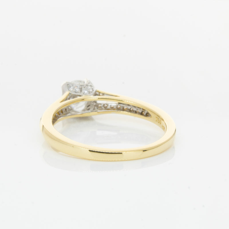 18ct Yellow Gold Diamond Eiffel Ring-Ring-Walker & Hall
