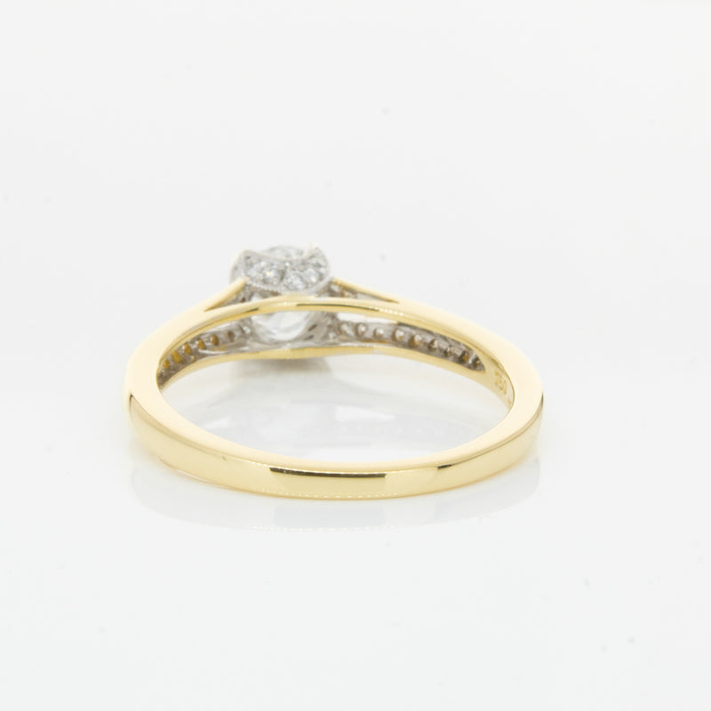 18ct Yellow Gold Diamond Eiffel Ring-Ring-Walker & Hall