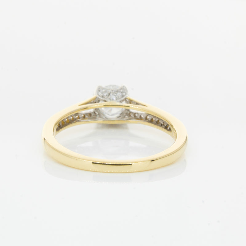 18ct Yellow Gold Diamond Eiffel Ring-Ring-Walker & Hall