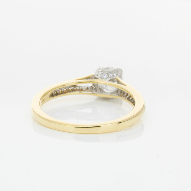 18ct Yellow Gold Diamond Eiffel Ring-Ring-Walker & Hall