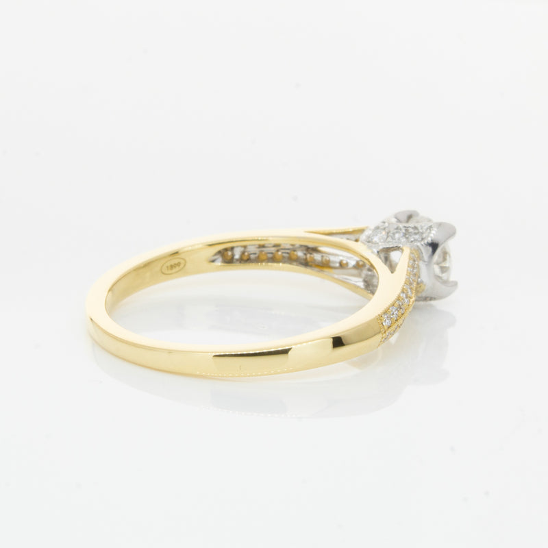 18ct Yellow Gold Diamond Eiffel Ring-Ring-Walker & Hall
