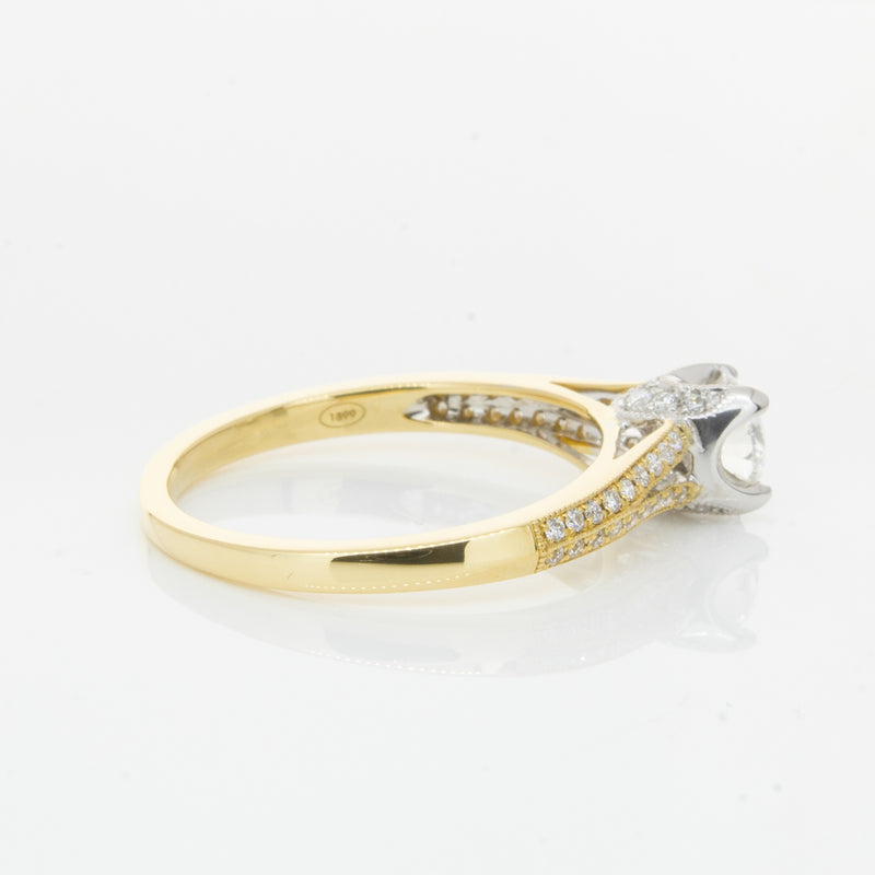 18ct Yellow Gold Diamond Eiffel Ring-Ring-Walker & Hall