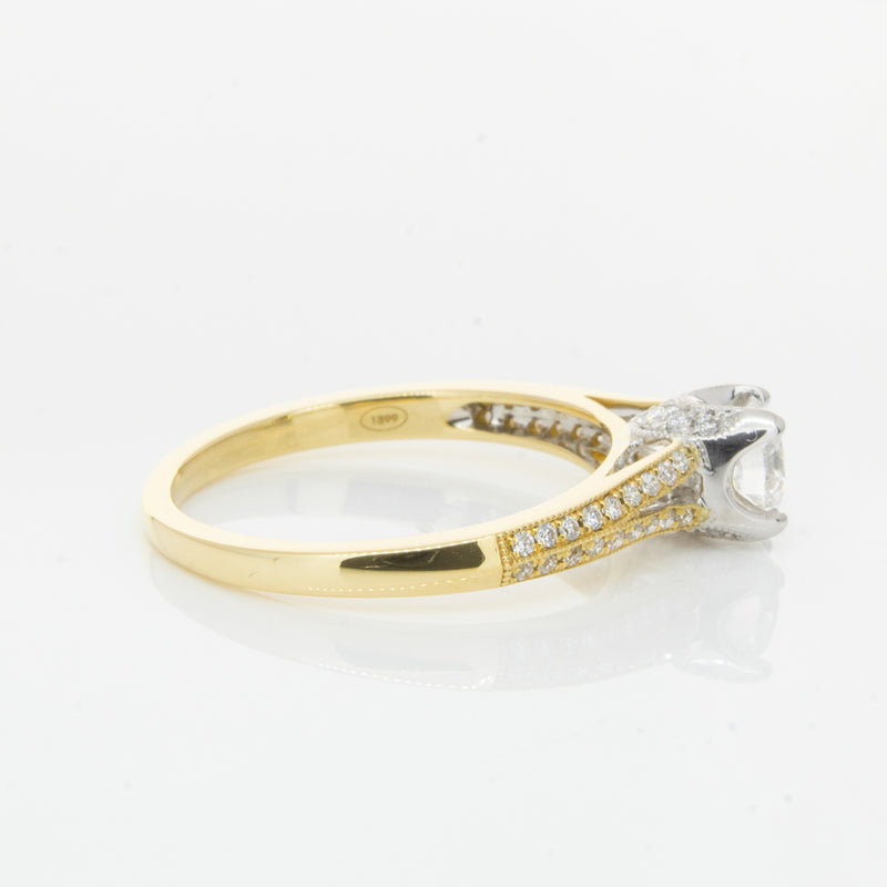 18ct Yellow Gold Diamond Eiffel Ring-Ring-Walker & Hall