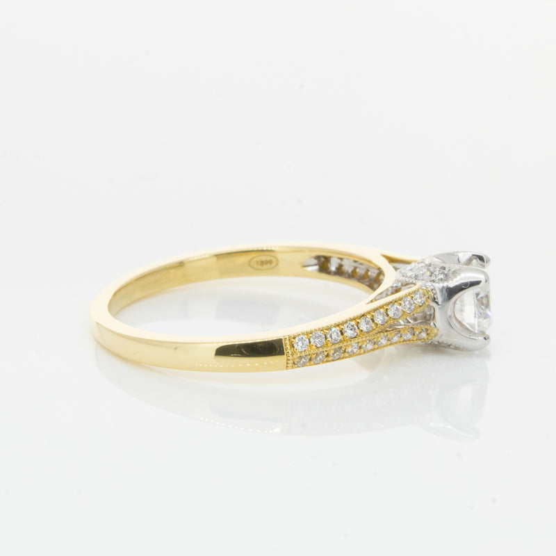 18ct Yellow Gold Diamond Eiffel Ring-Ring-Walker & Hall