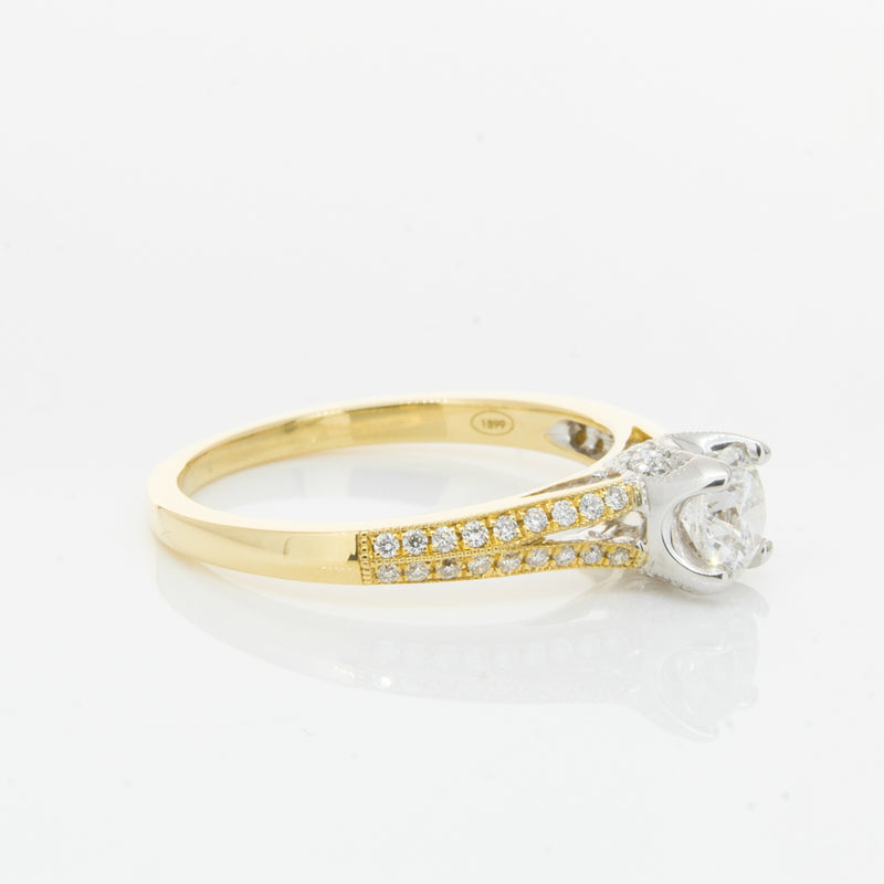 18ct Yellow Gold Diamond Eiffel Ring-Ring-Walker & Hall