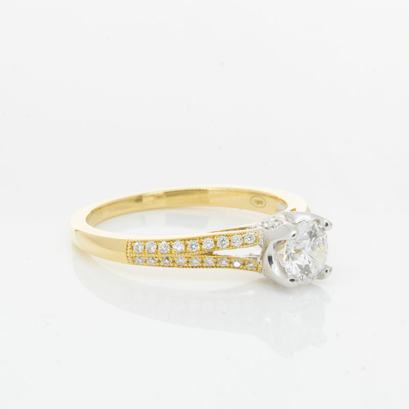 18ct Yellow Gold Diamond Eiffel Ring-Ring-Walker & Hall