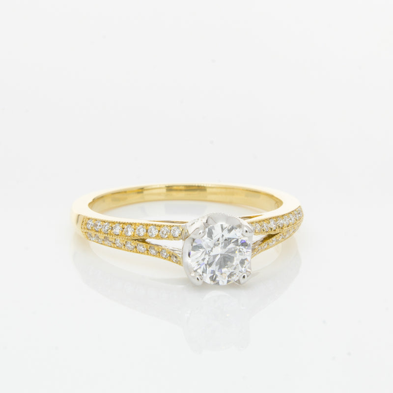 18ct Yellow Gold Diamond Eiffel Ring-Ring-Walker & Hall