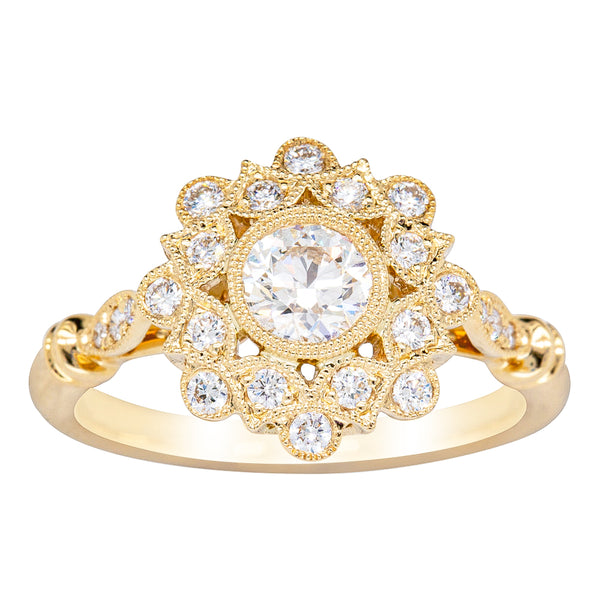 18ct Yellow Gold .50ct Diamond Mayfair Ring - Ring - Walker & Hall