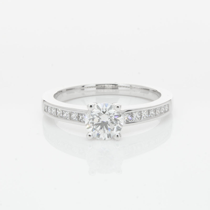 18ct White Gold .70ct Diamond Riviera Ring-Ring-Walker & Hall