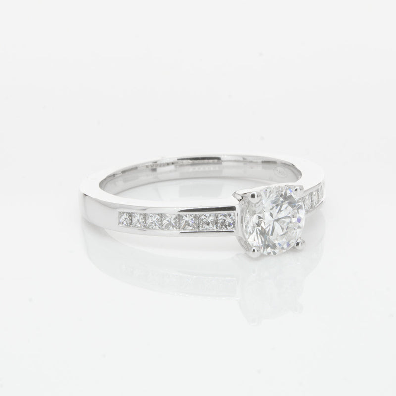 18ct White Gold .70ct Diamond Riviera Ring-Ring-Walker & Hall