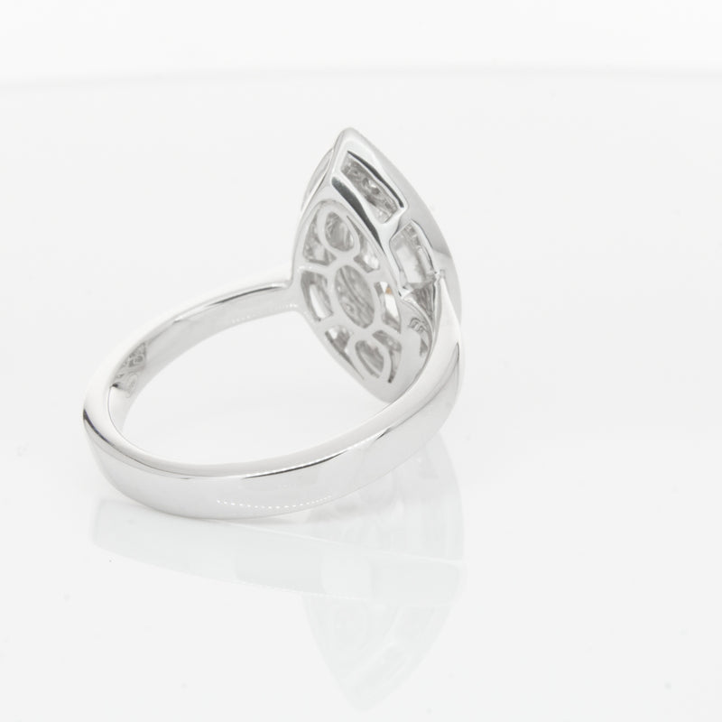 18ct White Gold 1.00ct Marquise Diamond Ring-Ring-Walker & Hall