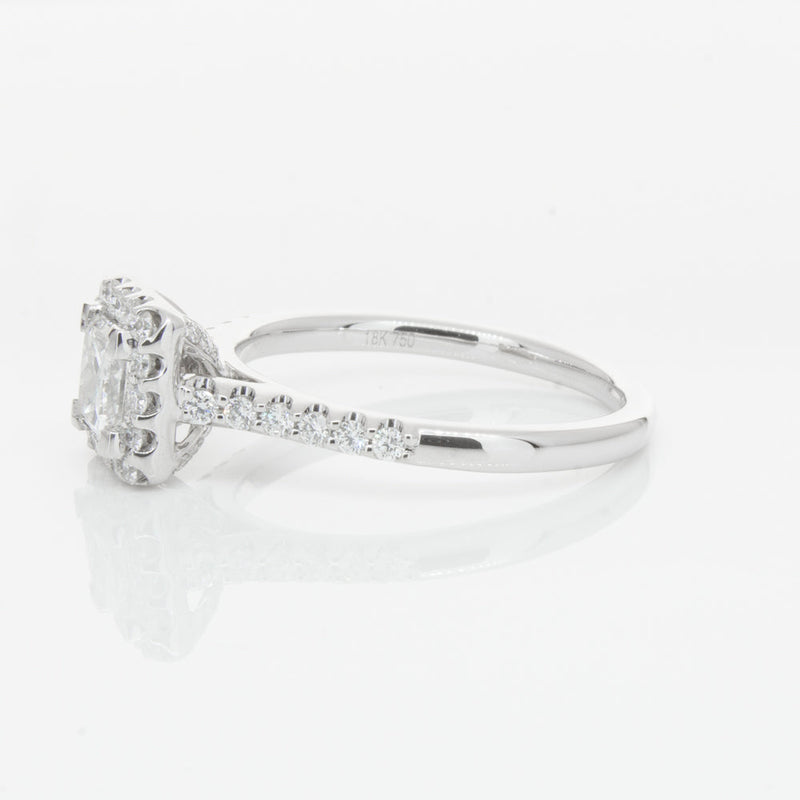 18ct White Gold .70ct Princess Cut Diamond Manhattan Ring-Ring-Walker & Hall