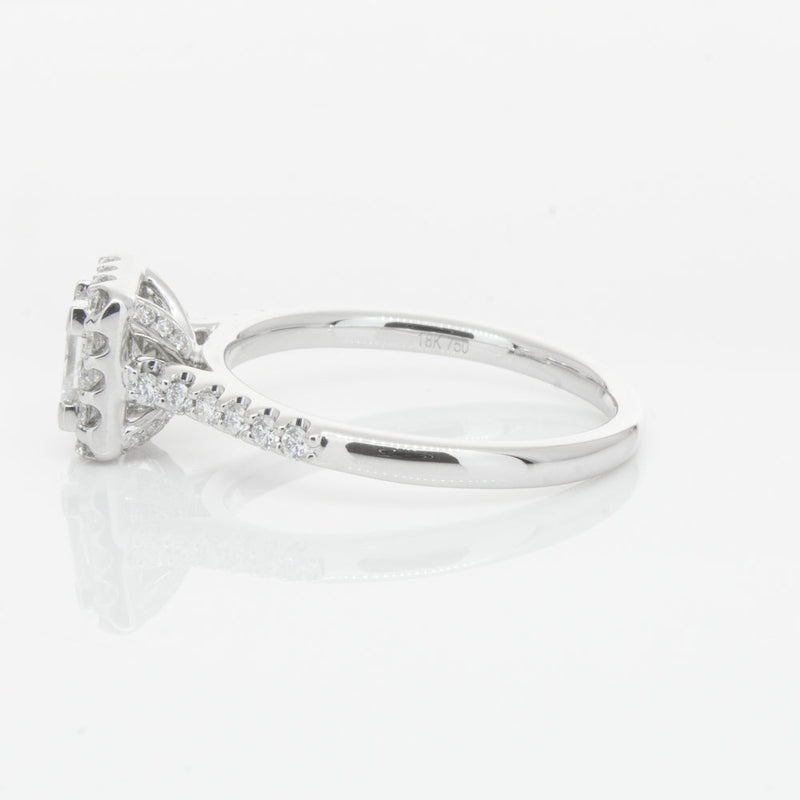 18ct White Gold .70ct Princess Cut Diamond Manhattan Ring-Ring-Walker & Hall