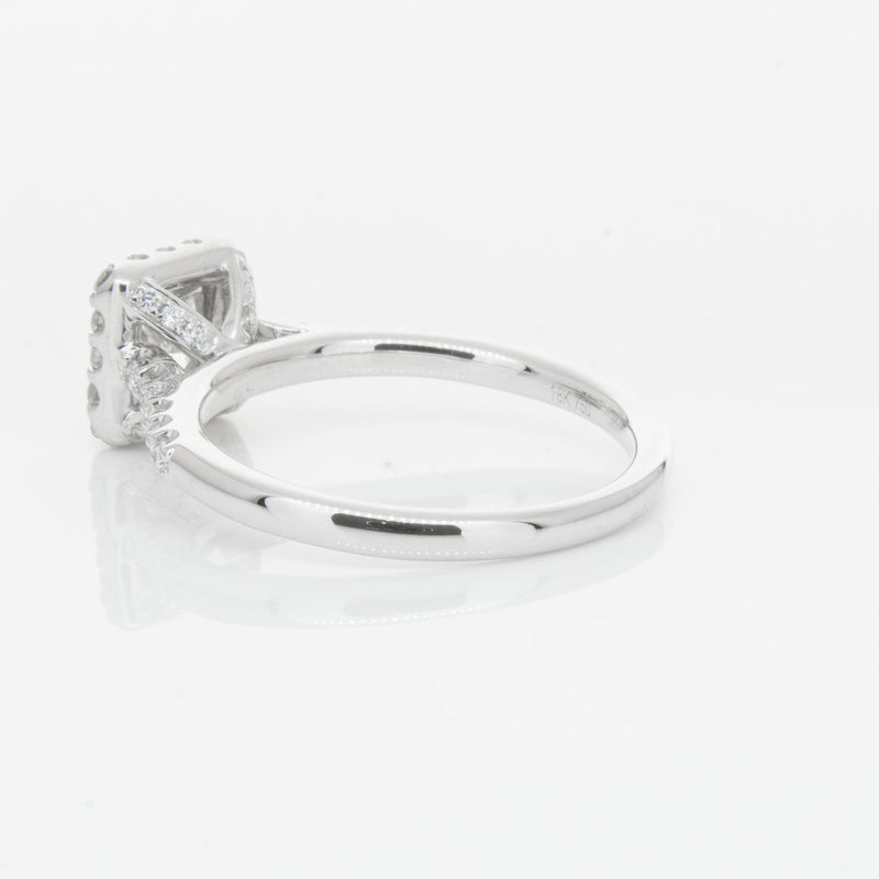 18ct White Gold .70ct Princess Cut Diamond Manhattan Ring-Ring-Walker & Hall