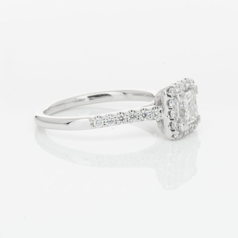 18ct White Gold .70ct Princess Cut Diamond Manhattan Ring-Ring-Walker & Hall