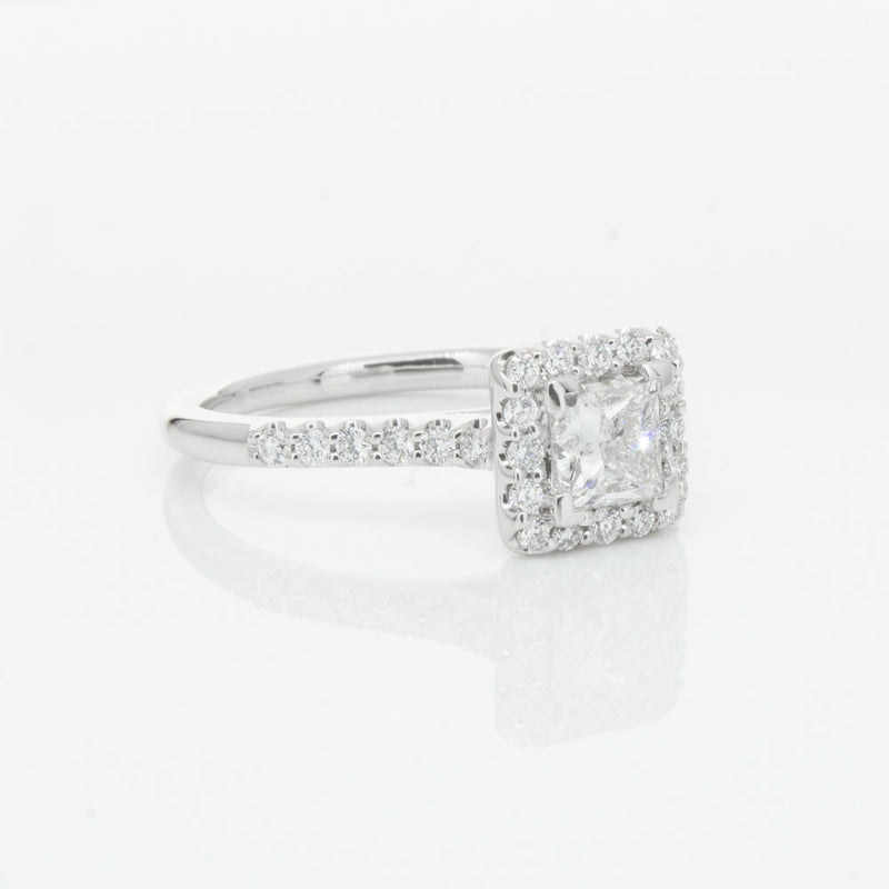 18ct White Gold .70ct Princess Cut Diamond Manhattan Ring-Ring-Walker & Hall