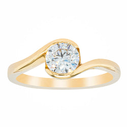 18ct Yellow Gold .80ct Diamond Embrace Ring - Ring - Walker & Hall