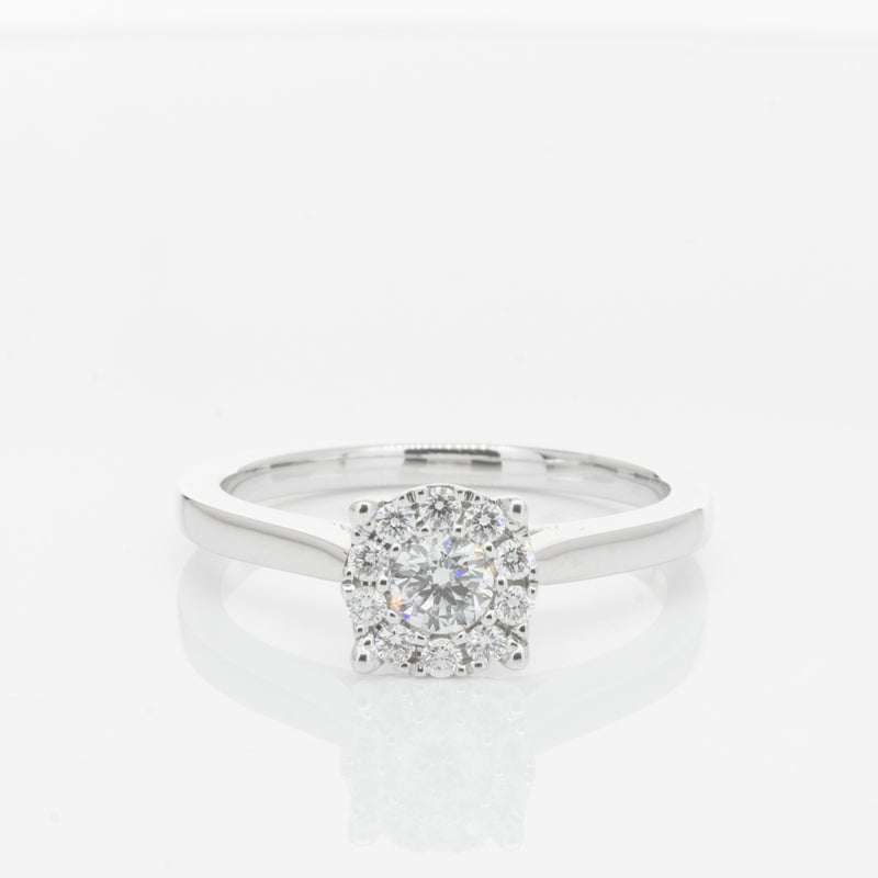 18ct White Gold Diamond Constance Ring-Ring-Walker & Hall