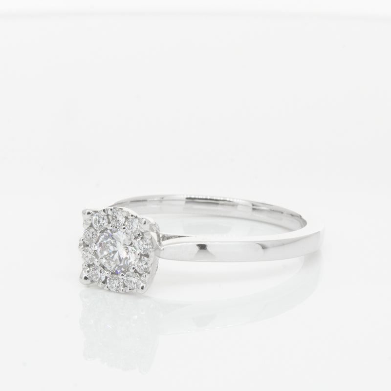 18ct White Gold Diamond Constance Ring-Ring-Walker & Hall