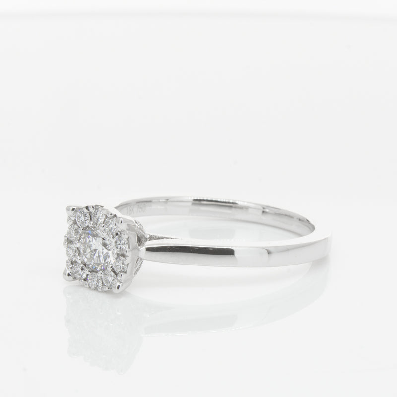 18ct White Gold Diamond Constance Ring-Ring-Walker & Hall