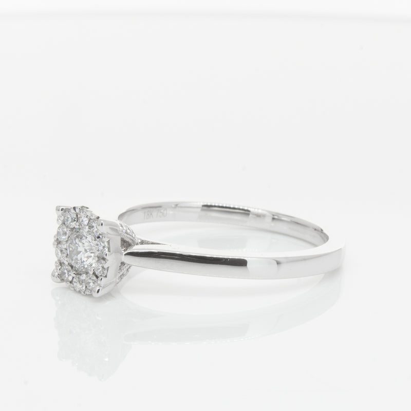 18ct White Gold Diamond Constance Ring-Ring-Walker & Hall