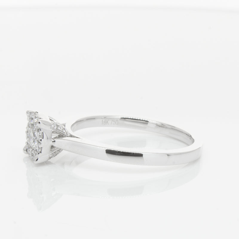 18ct White Gold Diamond Constance Ring-Ring-Walker & Hall