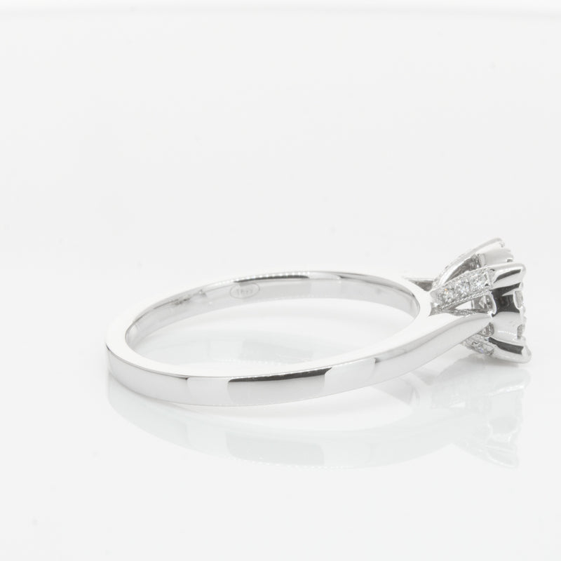 18ct White Gold Diamond Constance Ring-Ring-Walker & Hall