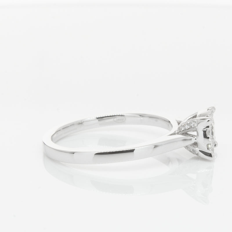 18ct White Gold Diamond Constance Ring-Ring-Walker & Hall