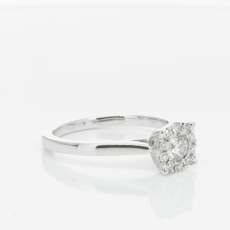 18ct White Gold Diamond Constance Ring-Ring-Walker & Hall