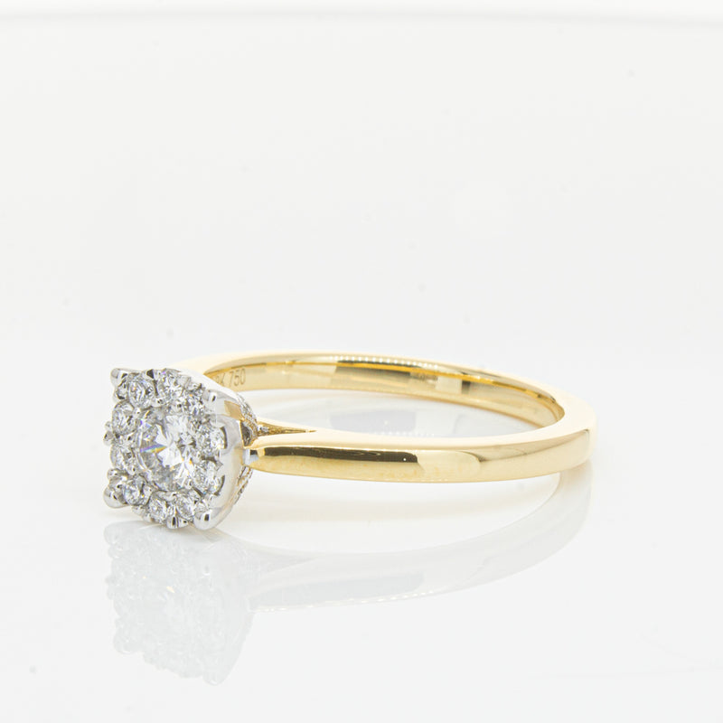 18ct Yellow Gold Diamond Constance Ring-Ring-Walker & Hall
