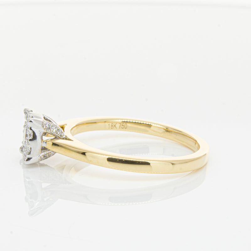 18ct Yellow Gold Diamond Constance Ring-Ring-Walker & Hall