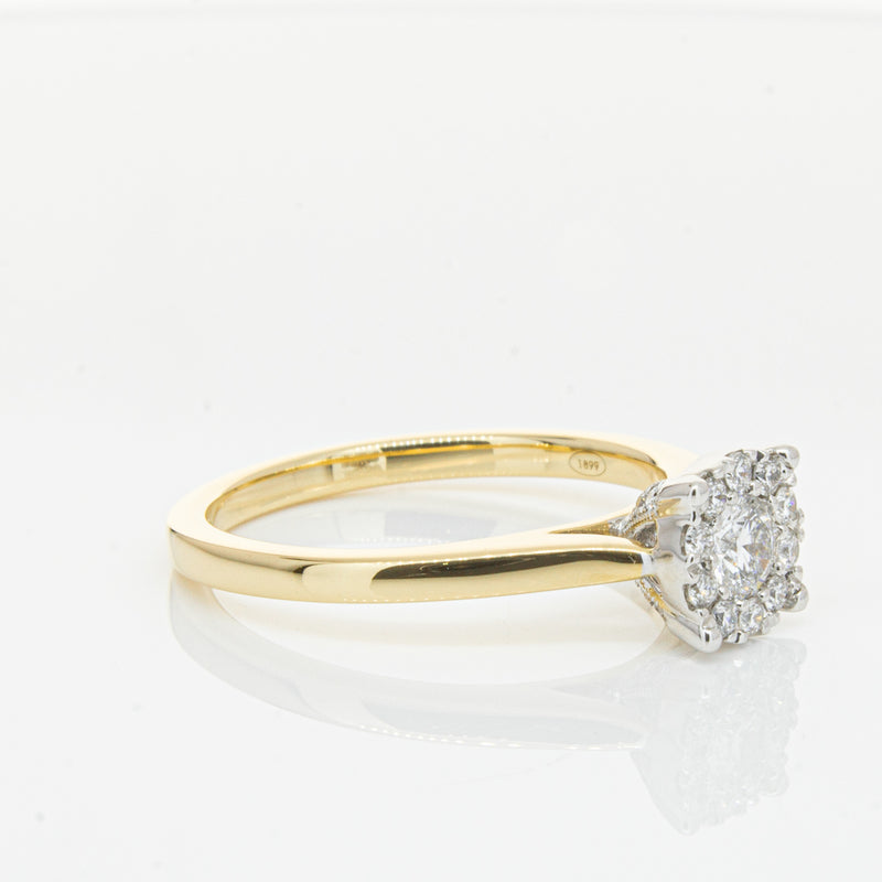 18ct Yellow Gold Diamond Constance Ring-Ring-Walker & Hall