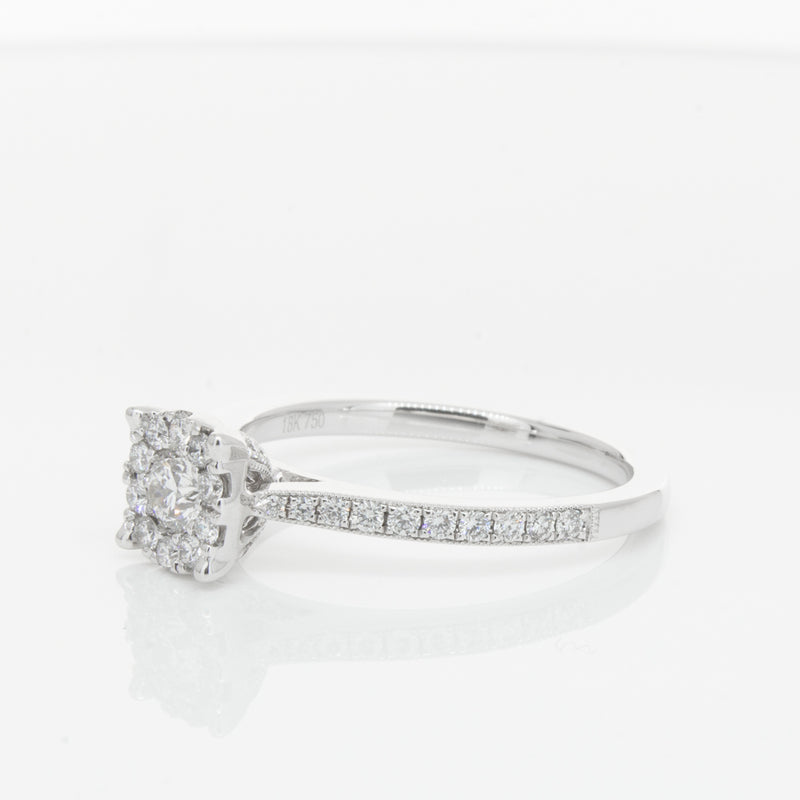 18ct White Gold Diamond Galaxis Ring-Ring-Walker & Hall