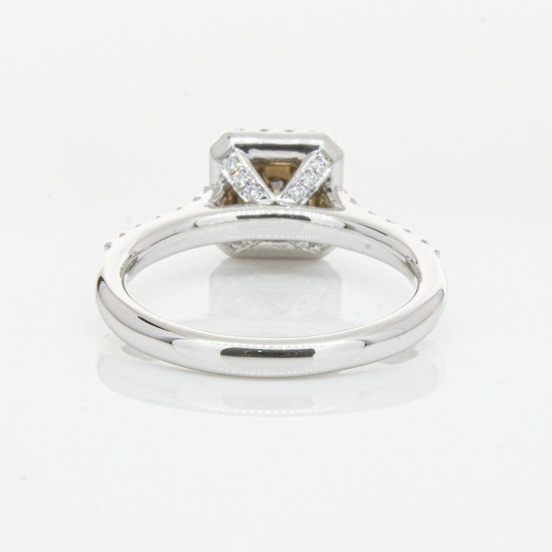 18ct White Gold .72ct Mocha Princess Cut Diamond Manhattan Ring-Ring-Walker & Hall