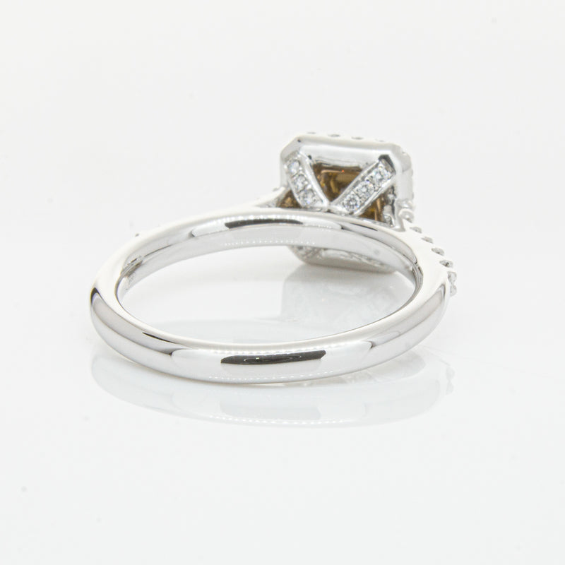 18ct White Gold .72ct Mocha Princess Cut Diamond Manhattan Ring-Ring-Walker & Hall