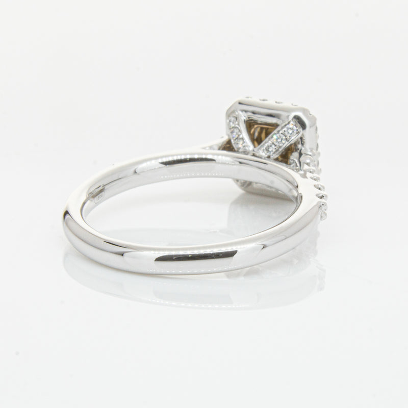18ct White Gold .72ct Mocha Princess Cut Diamond Manhattan Ring-Ring-Walker & Hall