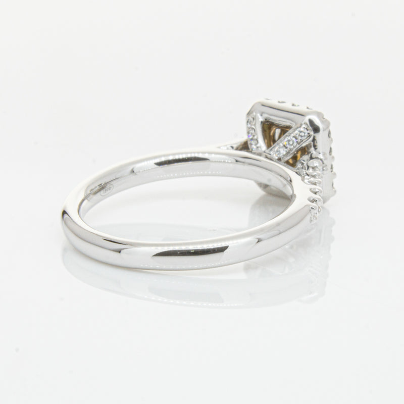 18ct White Gold .72ct Mocha Princess Cut Diamond Manhattan Ring-Ring-Walker & Hall